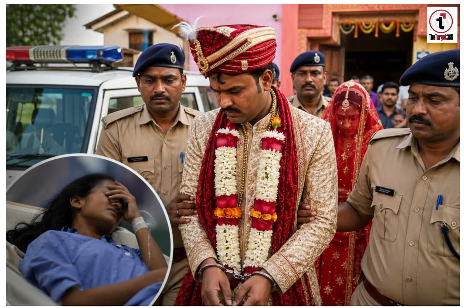 दुल्हन संग लौटा दूल्हा, दरवाजे पर हुई गिरफ्तारी, प्रेमिका की आत्महत्या की कोशिश बनी वजह