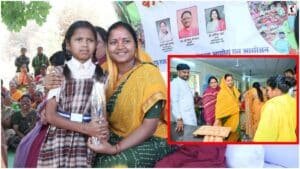 Laxmi Rajwade : पेड़ के नीचे बैठीं मंत्री लक्ष्मी राजवाड़े, बच्चों और महिलाओं को सिखाया सुपोषण का पाठ