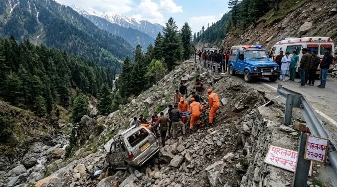 Pahalgam Accident : पहलगाम की खाई में गिरी पर्यटकों की गाड़ी, कश्मीर हादसे में दंपति की दर्दनाक मौत