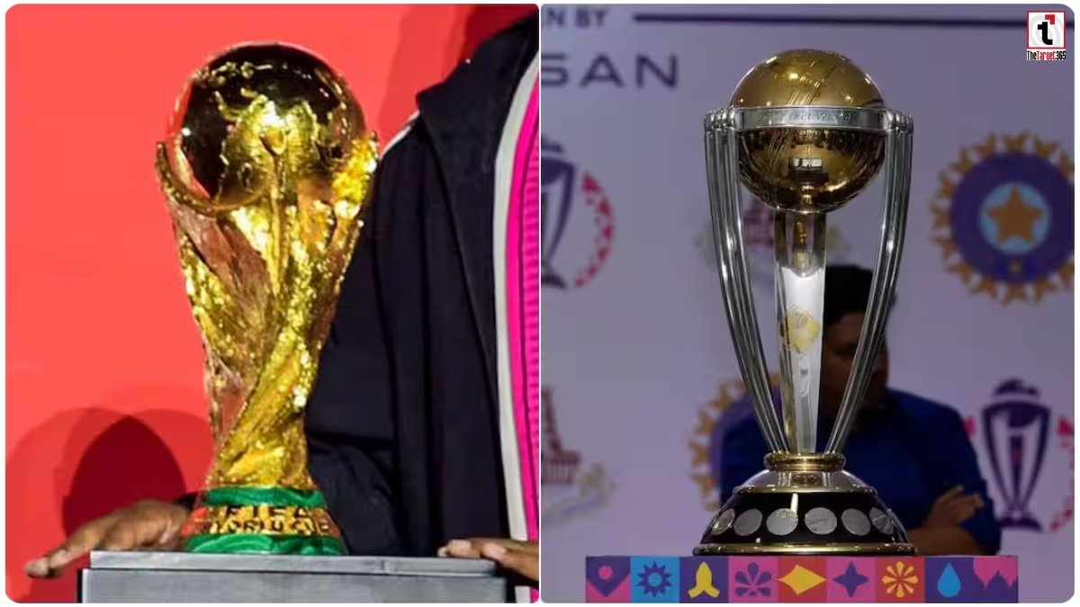 FIFA vs Cricket World Cup Trophy