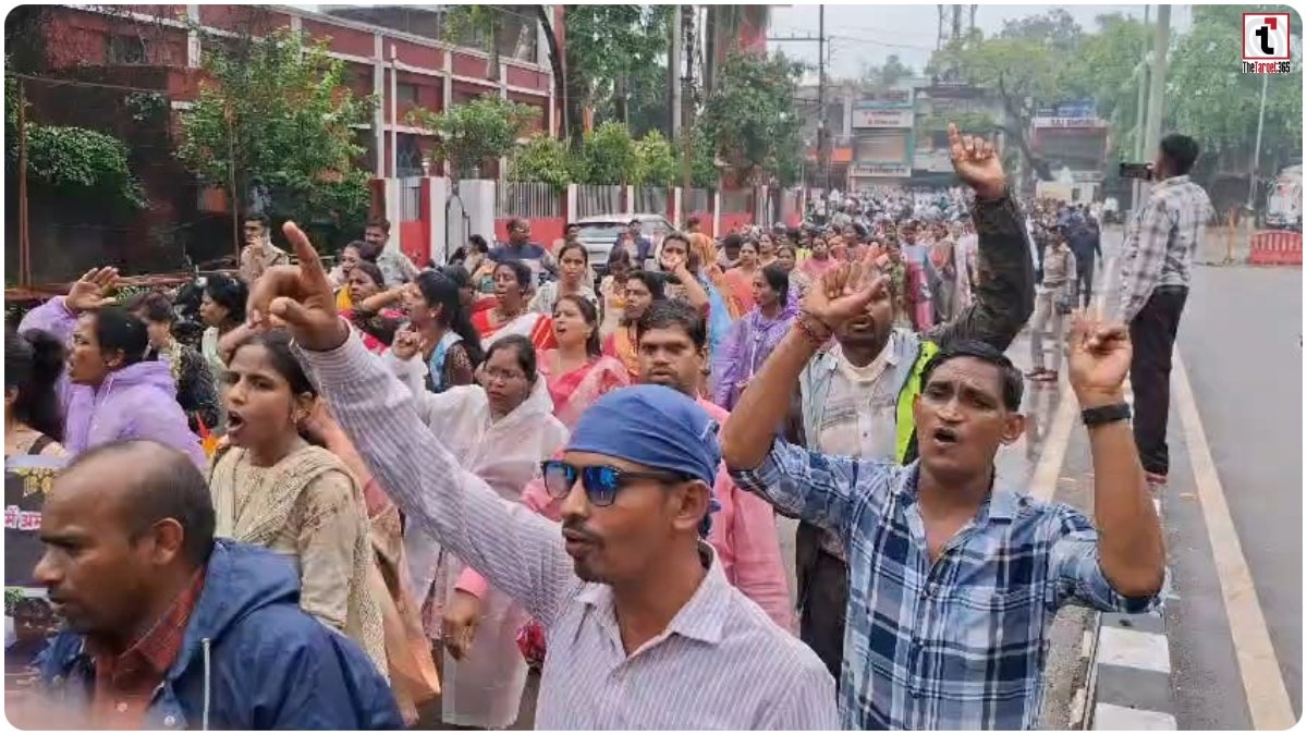Durg Guest Teachers Protest