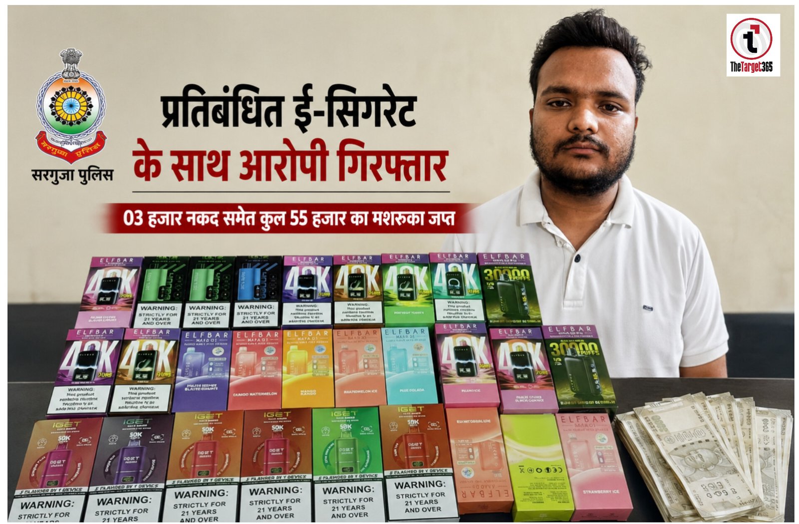 Ambikapur News : युवाओं को ई-सिगरेट बेच रहा था पान कॉर्नर संचालक, पुलिस ने दबिश देकर किया गिरफ्तार