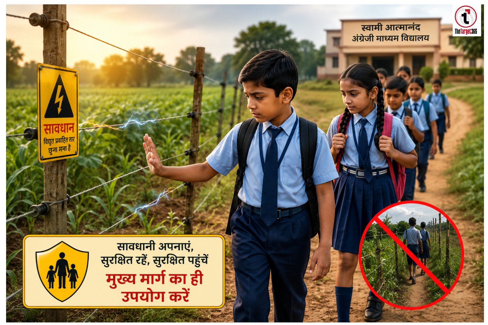 Surguja News : खेतों में करंट वाले तारों से छात्रों की सुरक्षा पर स्कूल ने जारी की चेतावनी