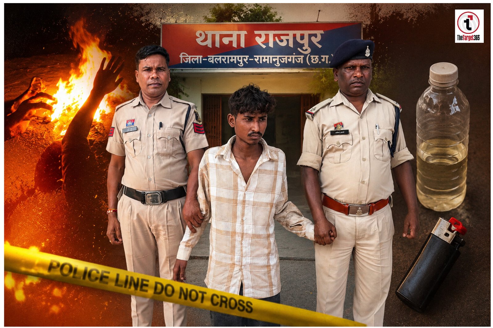 Balrampur News : पेट्रोल डालकर युवक को जिंदा जलाने की कोशिश, पुलिस ने 2 घंटे में आरोपी को दबोचा