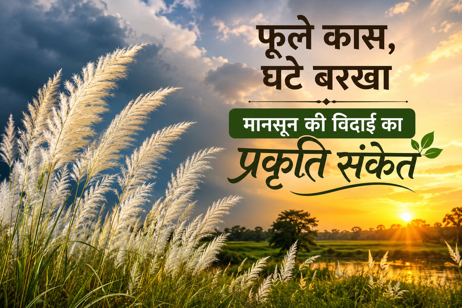 Nature Calendar : काश के सफेद फूल ! मानसून की विदाई का प्रकृति संकेत