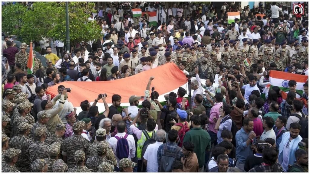 CJP Tiranga Protest : दिल्ली में तिरंगा मार्च को लेकर विवाद, CJP नेता अभिजीत दिपके हिरासत में, 150 प्रदर्शनकारी पकड़े गए