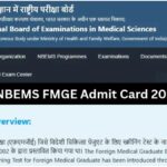 NBEMS FMGE Admit Card