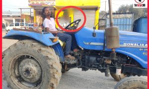 नशे में धुत सोता रहा चालक, बलरामपुर के व्यस्ततम मार्ग पर मासूम ने चलाया ट्रैक्टर, वीडियो वायरल